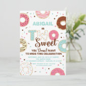 Donut thema verjaardagsuitnodiging kaart (Staand voorkant)