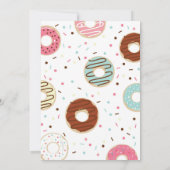 Donut thema verjaardagsuitnodiging kaart (Achterkant)