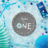 Donut Theme 1st Birthday Party Papieren Bordje (Feest)