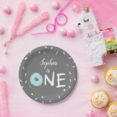 Donut Theme 1st Birthday Party Papieren Bordje (Feest)