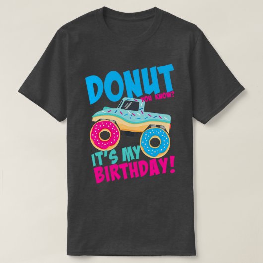 Donut Theme Birthday Party Itx27s Mijn Birthday Mo T-shirt (Design voorkant)