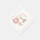 Donut Theme Sweet One Verjaardagsfeestje Servet (Hoek)