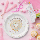 Donut themed Birthday Party gepersonaliseerd Papieren Bordje (Feest)
