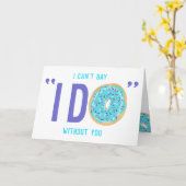 Donut Thenge Ik ben mijn Bridesmaid voorstel Kaart (Gele Bloem)