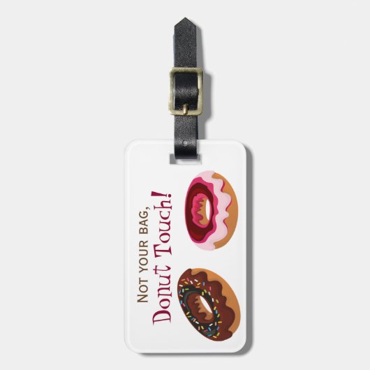 Donut Touch Funny Bagagelabel (Voorkant verticaal)