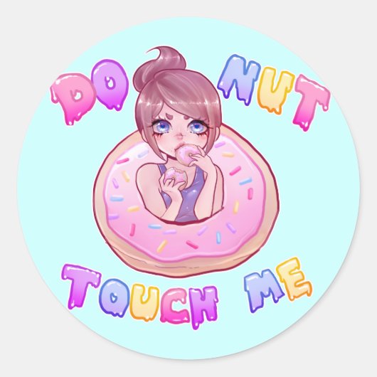 DONUT Touch Me Sticker (Voorkant)