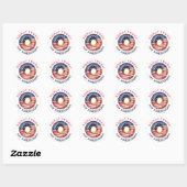Donut Touch My Freedom USA Patriottisch 4 juli Ronde Sticker (Vel)