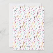 Donut truck verjaardagsuitnodiging feestdagenkaart (Achterkant)