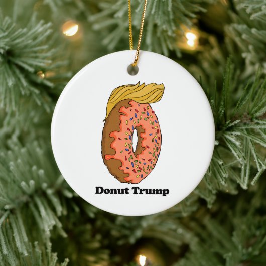 Donut Trump - - Politiek - Keramisch Ornament (Boom)