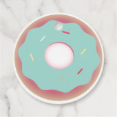 Donut Turquoise glazuur Verjaardag Bedankjes Labels (Achterkant)