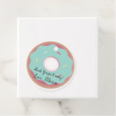 Donut Turquoise glazuur Verjaardag Bedankjes Labels (In situ)