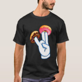 Donut Twee In Roze Shocker Mannen Vrouwen T-shirt (Voorkant)