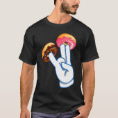 Donut Twee In Roze Shocker Mannen Vrouwen T-shirt (Voorkant)