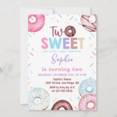 Donut twee lief 2e verjaardagsfeest kaart (Voorkant)