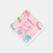 Donut twee lief meisje Schattige kleurrijk Servet (Hoek)