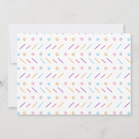 Donut twee lieve 2e verjaardag partij foto kaart (Achterkant)