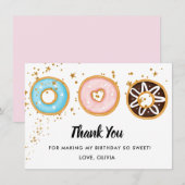 Donut twee zoete 2e verjaardag flat bedankt (Voorkant / Achterkant)