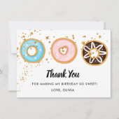 Donut twee zoete 2e verjaardag flat bedankt (Voorkant)