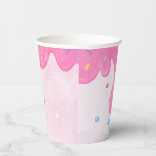 Donut twee zoete 2e verjaardag papieren kopjes papieren bekers (Rechts)