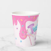 Donut twee zoete 2e verjaardag papieren kopjes papieren bekers (Voorkant)