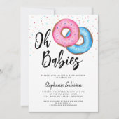 Donut Twins Baby Shower Kaart (Voorkant)