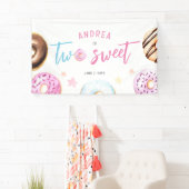 Donut Two Sweet 2nd Birthday Spandoek (Insitu)