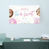 Donut Two Sweet 2nd Birthday Spandoek (Beurs)