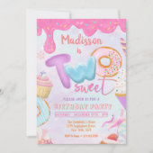 Donut Two Sweet One Uitnodiging (Voorkant)