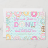 Donut Uitnodiging Opstaan Het Is Donut Tijd (Voorkant)