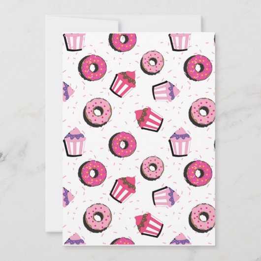 Donut uitnodiging voor 3e verjaardag (Achterkant)