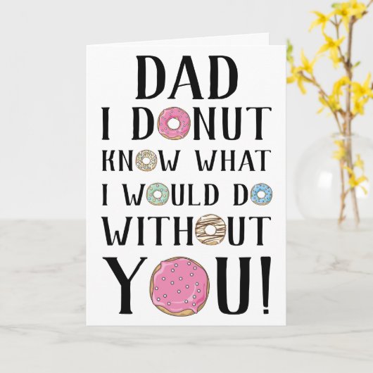 Donut Vaderdag Kaart (Gele Bloem)