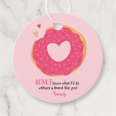 Donut Valentijn Classic Round Sticker Bedankjes Labels (Voorkant)
