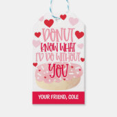 Donut Valentijn Favor Tag Cadeaulabel (Voorkant)