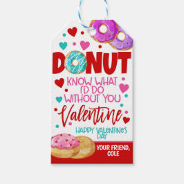 Donut Valentijn Favor Tag Cadeaulabel