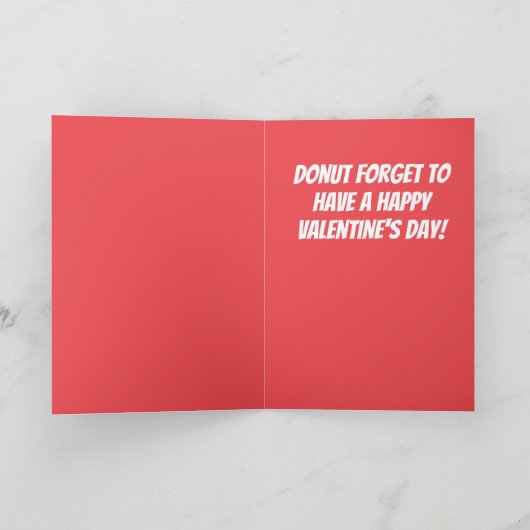 Donut Valentijnsdag Briefkaart (Binnen)