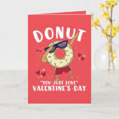 Donut Valentijnsdag Briefkaart (Gele Bloem)