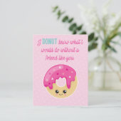 Donut Valentijnsdag Kaart klaslokaal kaart (Staand voorkant)