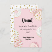 Donut Valentijnsdag klaslokaal Bedankkaart (Voorkant / Achterkant)