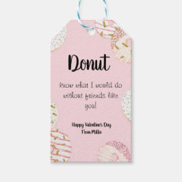 Donut Valentijnsdag Label Cadeaulabel