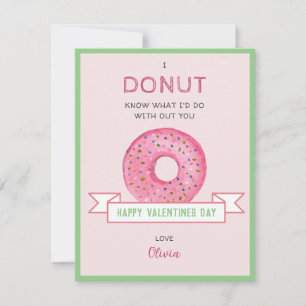 Donut Valentijnsdag Mini flat Note Kaart Notitiekaartje