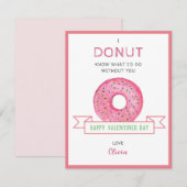Donut Valentijnsdag Mini kaart Notitiekaartje (Voorkant / Achterkant)