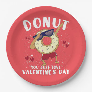 Donut Valentijnsdag Papieren Bordje