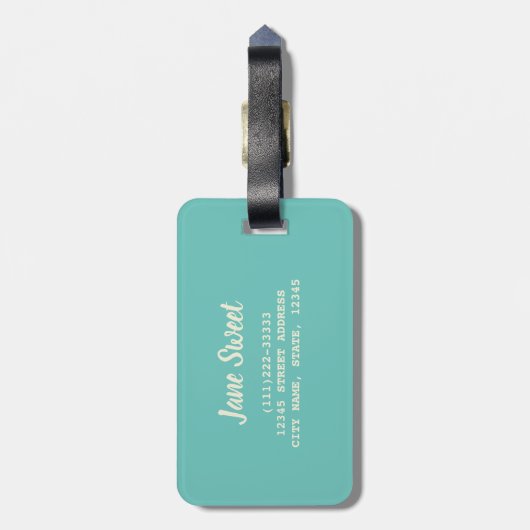 Donut Vegan Pattern for Vegetarian Sweet Tooth Bagagelabel (Achterkant verticaal)