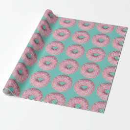 Donut Vegan Pattern for Vegetarian Sweet Tooth Cadeaupapier