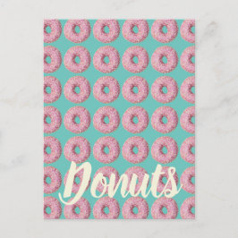 Donut Vegan Pattern for Vegetarian Sweet Tooth Feestdagenkaart