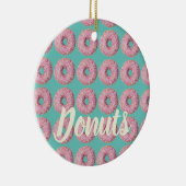 Donut Vegan Pattern for Vegetarian Sweet Tooth Keramisch Ornament (Rechts)