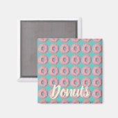 Donut Vegan Pattern for Vegetarian Sweet Tooth Magneet (Voorkant / Achterkant)