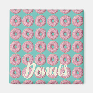 Donut Vegan Pattern for Vegetarian Sweet Tooth Magneet