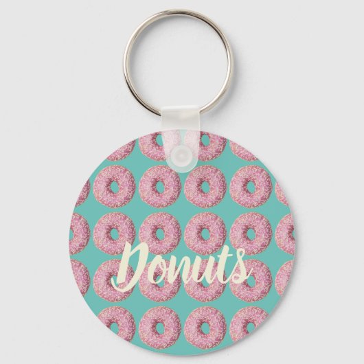 Donut Vegan Pattern for Vegetarian Sweet Tooth Sleutelhanger (Voorkant)