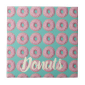 Donut Vegan Pattern for Vegetarian Sweet Tooth Tegeltje (Voorkant)